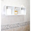 Ver imagem 2 de Kit Nicho + Prateleira 100% Mdf Branco para Banheiro - Bet