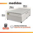 Ver imagem 3 de Cama Box Casal Queen Colchão Espuma D33 Pillow Top New Millenium Branco Hellen