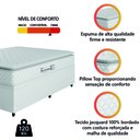 Ver imagem 5 de Cama Box Casal Queen Colchão Espuma D33 Pillow Top New Millenium Branco Hellen