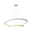 Ver imagem 2 de Lustre Pendente Orluce Tabat Or1788 com 2 Aros 60/40cm Branco Led Bivolt