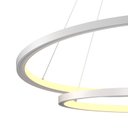 Ver imagem 3 de Lustre Pendente Orluce Tabat Or1788 com 2 Aros 60/40cm Branco Led Bivolt