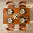 Ver imagem 2 de Conjunto de Jantar com Mesa Tali 130cm e 4 Cadeiras Ema CabeCasa MadeiraOriginals Marrom