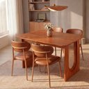 Ver imagem 1 de Conjunto de Jantar com Mesa Tali 130cm e 4 Cadeiras Ema CabeCasa MadeiraOriginals Marrom
