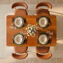 Ver imagem 2 de Conjunto de Jantar Mesa Tali 130cm e 4 Cadeiras Ema CabeCasa MadeiraOriginals Marrom