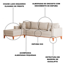 Ver imagem 6 de Sofá 4 Lugares Beny com Chaise Esquerdo Linho Bege