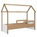 Ver imagem 2 de Cama Infantil Montessoriana sem Colchão Linha Infanto Aveiro Oak/Branco CM010 Completa Móveis