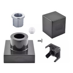 Kit 4 Acabamento de Registro Quadrado Preto/black 1/2 ou 3/4 - 4