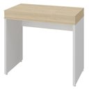 Ver imagem 1 de Mesa Escrivaninha Escritorio Tampo com Abertura 85 cm Carvalho Branco Artany