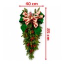 Ver imagem 5 de Guirlanda Coroa Natalina Enfeite Decoração Porta Parede 85cm