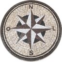Ver imagem 1 de Rosa Dos Ventos em Mosaico com Pontos Cardeais Tamanho 90cm