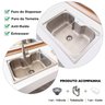 Cuba para cozinha gourmet pia em aço inox com acessórios - 4