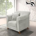Ver imagem 7 de Kit 2 Poltronas Veludo Cinza Prata Pés Castanho
