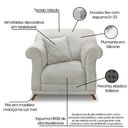 Ver imagem 3 de Kit 2 Poltronas Veludo Cinza Prata Pés Castanho