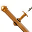 Ver imagem 1 de Kit Varão para Cortinas 2,0mts 28mm Ouro Velho