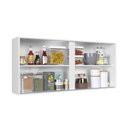 Ver imagem 3 de Armário de Cozinha Aéreo Porta Correr MDP Reflecta Valencia Plus Sallêto Móveis 54,5x120x24,5 Branco