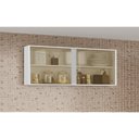 Ver imagem 4 de Armário de Cozinha Aéreo Porta Correr MDP Reflecta Valencia Plus Sallêto Móveis 54,5x120x24,5 Branco