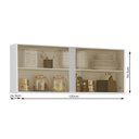 Ver imagem 2 de Armário de Cozinha Aéreo Porta Correr MDP Reflecta Valencia Plus Sallêto Móveis 54,5x120x24,5 Branco