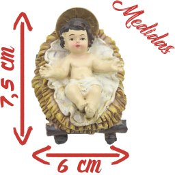 Presépio Imagens Em Resina Nascimento De Cristo 7 Peças - 2