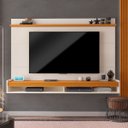 Ver imagem 2 de Painel para Tv até 75 Polegadas Ripado Brasil 183cm:off White/cedro