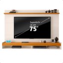 Ver imagem 7 de Painel para Tv até 75 Polegadas Ripado Brasil 183cm:off White/cedro