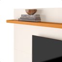 Ver imagem 3 de Painel para Tv até 75 Polegadas Ripado Brasil 183cm:off White/cedro