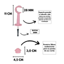 Ver imagem 2 de Kit Varão para Cortinas 2,0mts 28mm Rosa