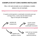 Ver imagem 4 de Kit Varão para Cortinas 2,0mts 28mm Rosa