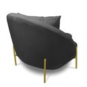 Ver imagem 7 de Poltrona Decorativa Orgânica Pé de Metal Dourado Zaya Bouclê Grafite C05 - D’Rossi
