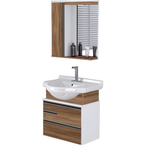 Conjunto de Banheiro Rorato Firenze, Nogal 63,5 cm