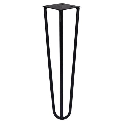 Pé de Metal 30 Cm Mesa de Canto Rack e Puffs Preto