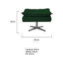 Ver imagem 2 de Puff Opala Base Giratória de Metal Suede Verde