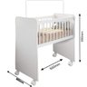 Mini Berço Moises com Rodízio e Colchão - D´rost - Branco - 5