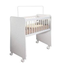 Mini Berço Moises com Rodízio e Colchão - D´rost - Branco - 4