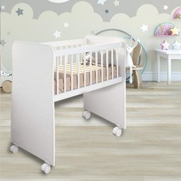 Mini Berço Moises com Rodízio e Colchão - D´rost - Branco - 3