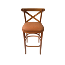 Ver imagem 3 de Banqueta Savana Madeira Maciça Eucalipto Assento Couro Sintético Marrom Castanho