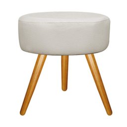 Kit 3 Puffs Sofia Palito Mel Suede Bege - 2