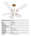Ver imagem 2 de Ventilador De Teto New Zeta 4 Pás de MDF Branco/Cobre 110V Venti-Delta