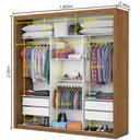 Ver mais imagens de Guarda-Roupa Clarice Com Espelho Freijó/Branco Carioca Móveis