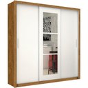 Ver imagem 2 de Guarda-Roupa Clarice Com Espelho Freijó/Branco Carioca Móveis