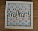 Ver imagem 1 de Kit 6 Quadro Decorativo Safari 16,5x 16,5 Cm Adesivado Make Laser QDSFR