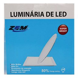 Luminária Painel Plafon Led 18w Quadrado Embutir Branco Frio Gesso Teto - 1