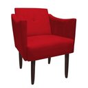 Ver imagem 3 de Kit 02 Poltronas Decorativa Naty Pés Palito Suede Vermelho - D'Classe Decor