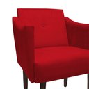 Ver imagem 4 de Kit 02 Poltronas Decorativa Naty Pés Palito Suede Vermelho - D'Classe Decor