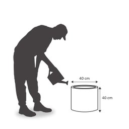 Vaso Cilindro 40 X 40 Cm Branco Vasart - 3