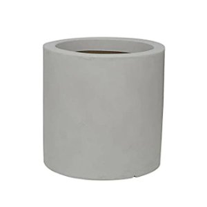 Vaso Cilindro 40 X 40 Cm Branco Vasart