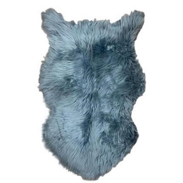 Tapete Decorativo Pelego de Pelúcia Alta 58x88cm Cinza – Fwb - 1