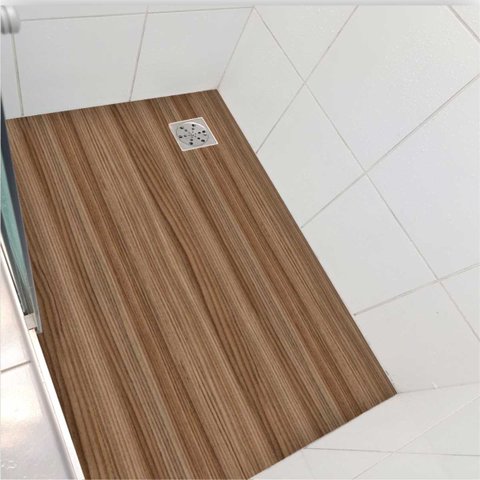 Piso vinil para box antiderrapante madeira castanha - 1,20 x 1,50 metros