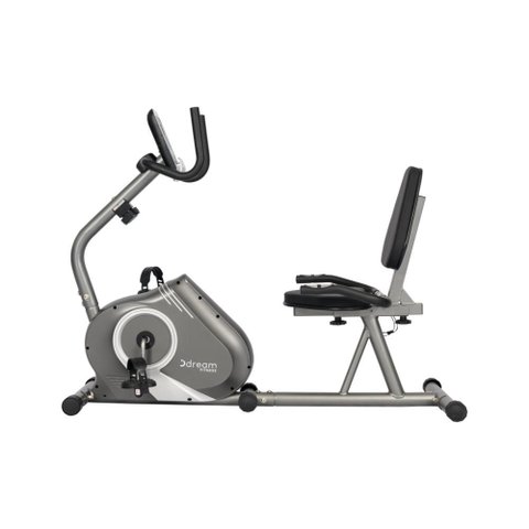 Bicicleta Ergométrica Magnética Horizontal com Encosto e 8 Níveis de Resistência Mag 5000 H