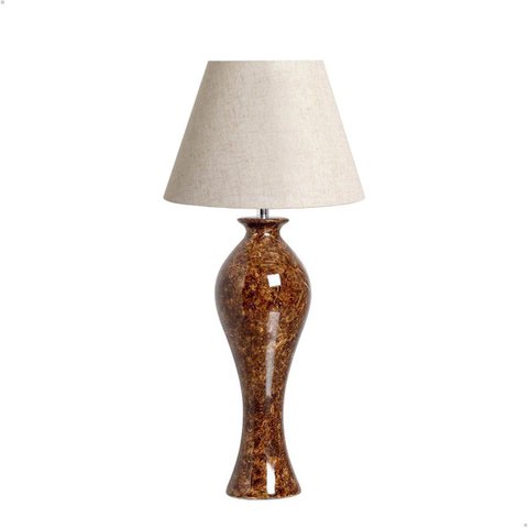 Abajur Grande de Sala Califórnia Marrom Petra com Cúpula 68x35 Cm