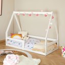 Ver imagem 2 de Mini Cama Infantil Branco Madeira Montessori Casinha com Estrado Wilma Idimex